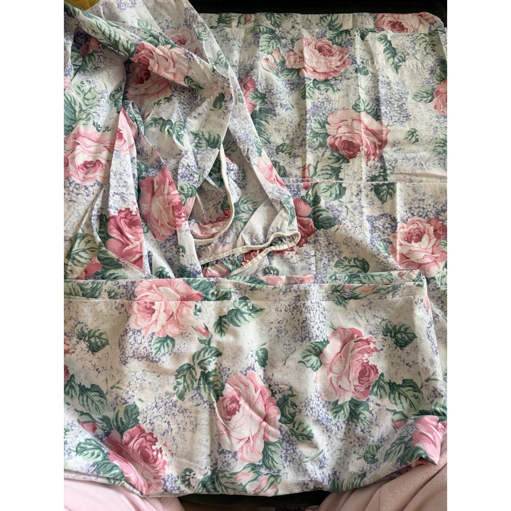 VTG‎ Full Sheet Set Lady Pepperell Roses Lilac Cottagecore Floral Pink romantic